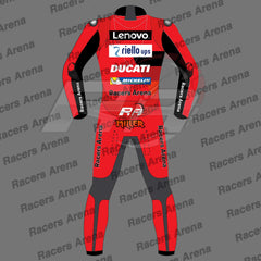 Jack Miller Ducati Lenovo MotoGP 2022 Motorbike Leather Race Suit Back
