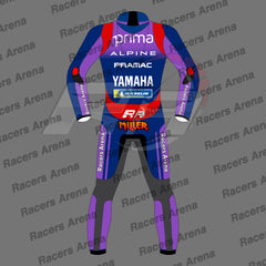 Jack Miller Yamaha Pramac MotoGP 2026 Motorcycle Leather Race Suit Back