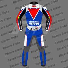 Joan Mir Honda Repsol British GP 2024 Motorcycle Leather Race Suit Back