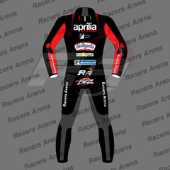 Marco Bezzecchi Aprilia MotoGP 2026 Motorcycle Leather Race Suit Back