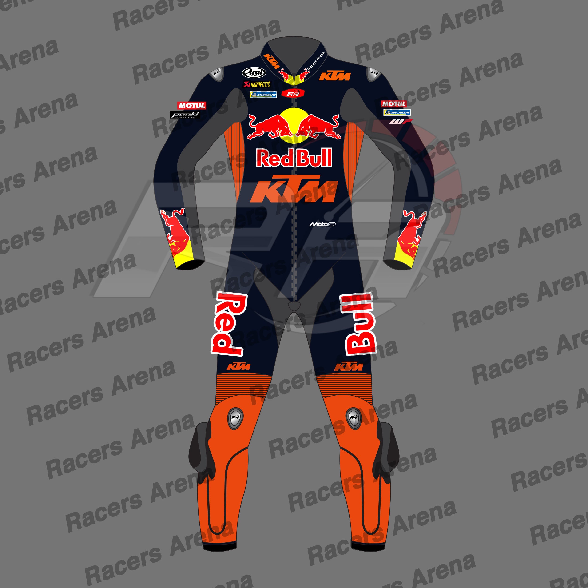 Maverick Vinales 2025 KTM Motorcycle Race Leather Suit Front