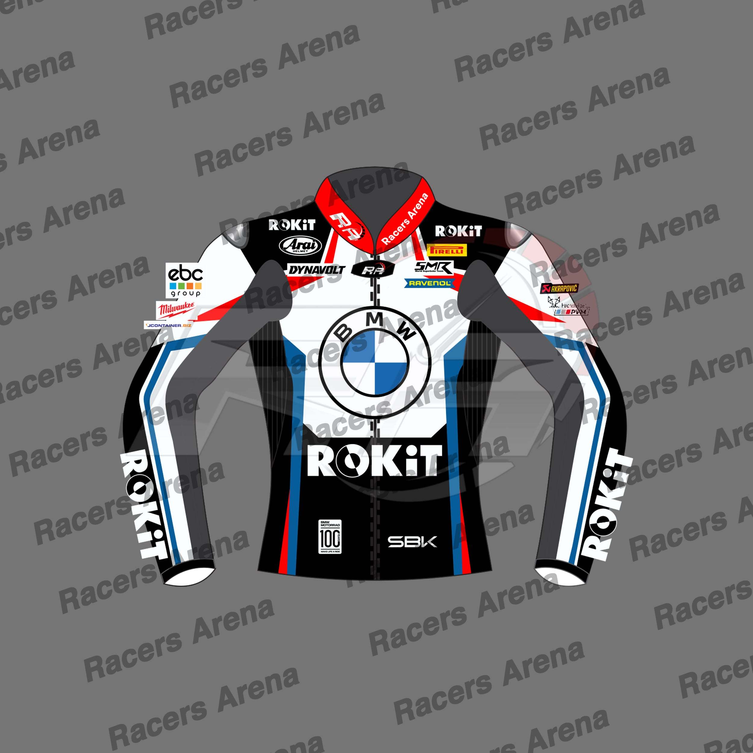 Michael van der Mark BMW SBK 2023 Motorcycle Leather Riding Jacket Front