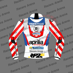 Raul Fernandez Aprilia MotoGP 2024 Motorbike Leather Race Jacket Back