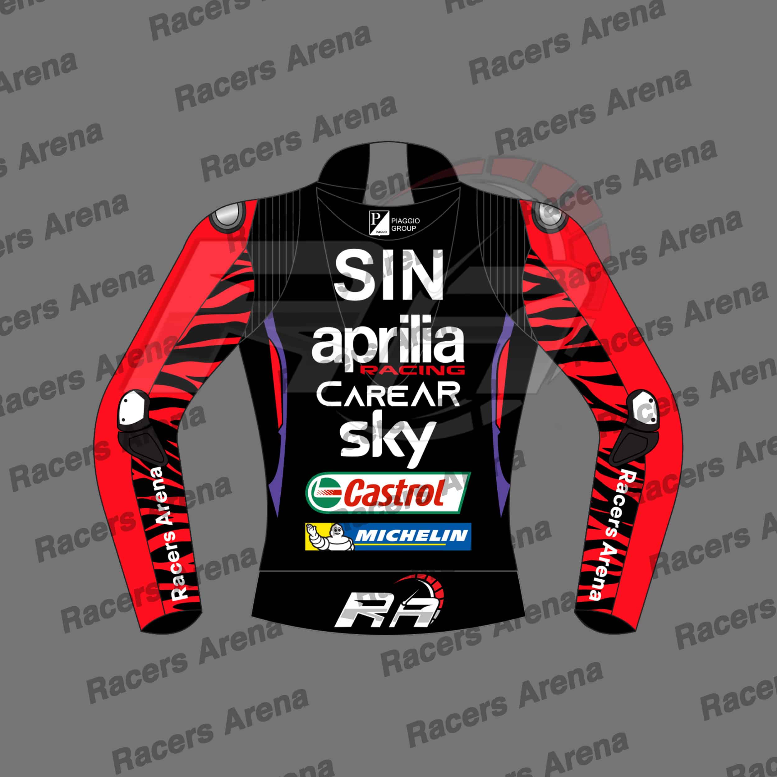 Aleix Espargaro Aprilia MotoGP 2023 Motorcycle Leather Racing Jacket Back