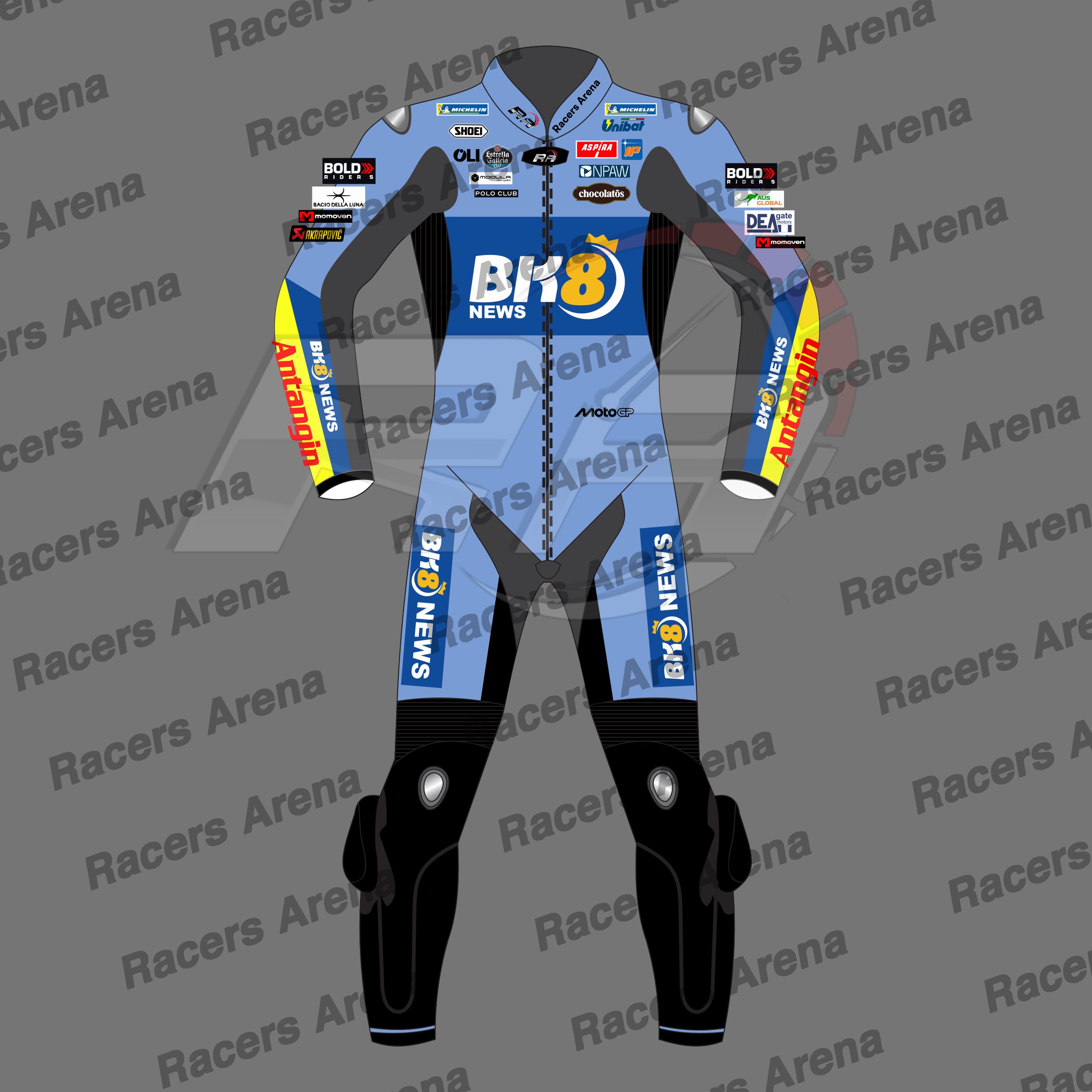 Alex Marquez Ducati Gresini MotoGP 2026 Motorcycle Leather Race Suit Front