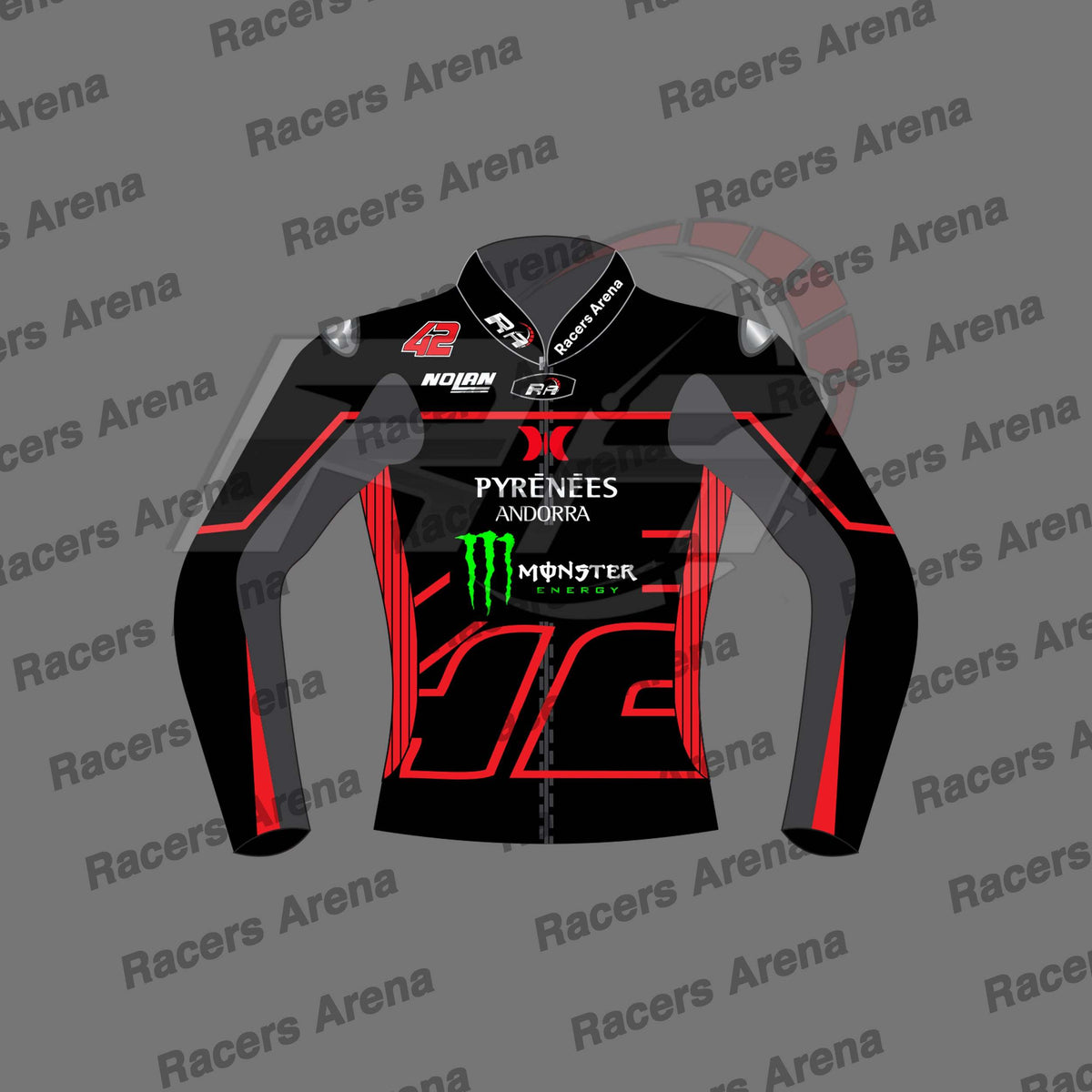 Alex Rins LCR Honda 2023 Winter Test Motorcycle Leather Racing Jacket Front