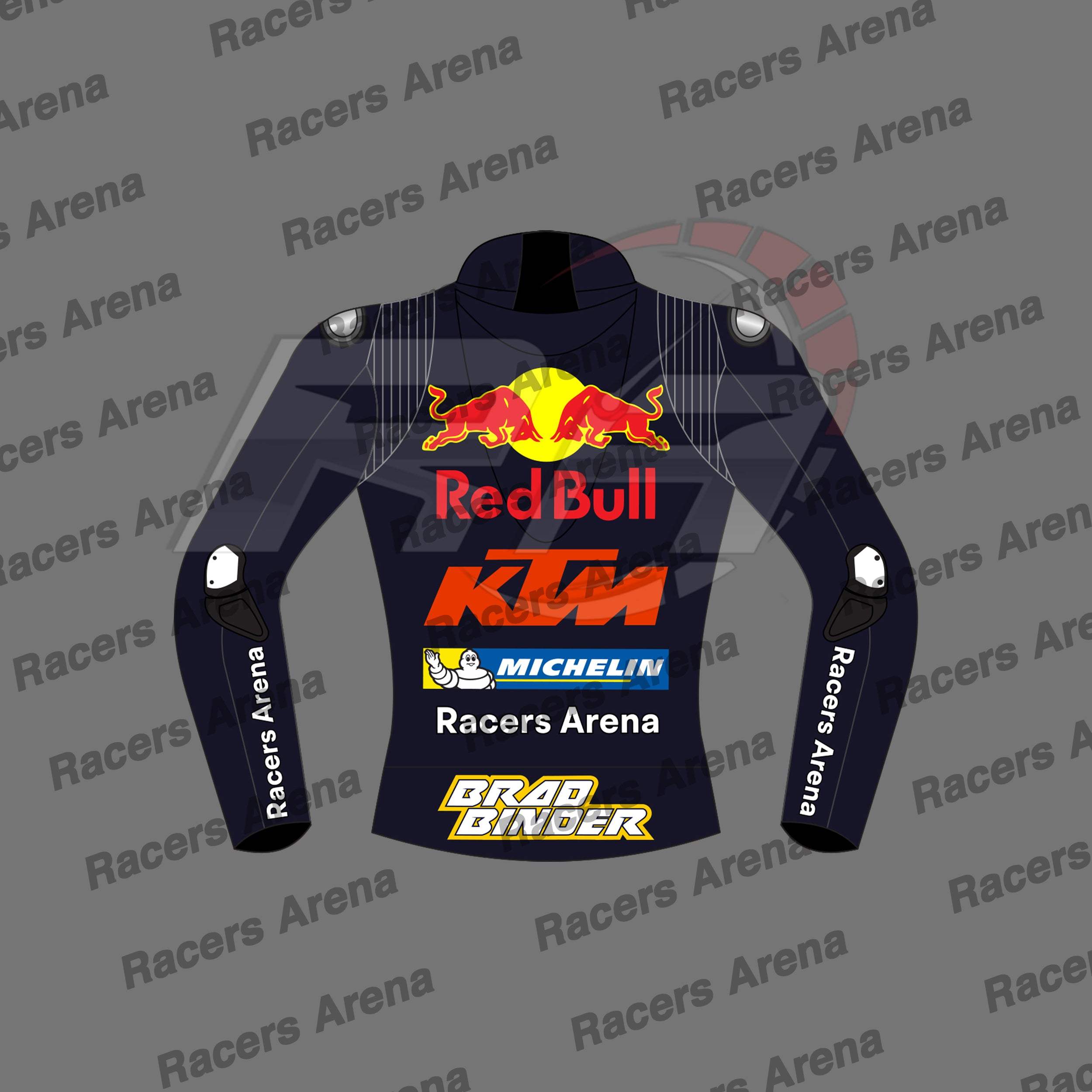 Bard Binder KTM Re Bull MotoGP 2022 Motorcycle Leather Race Jacket Back