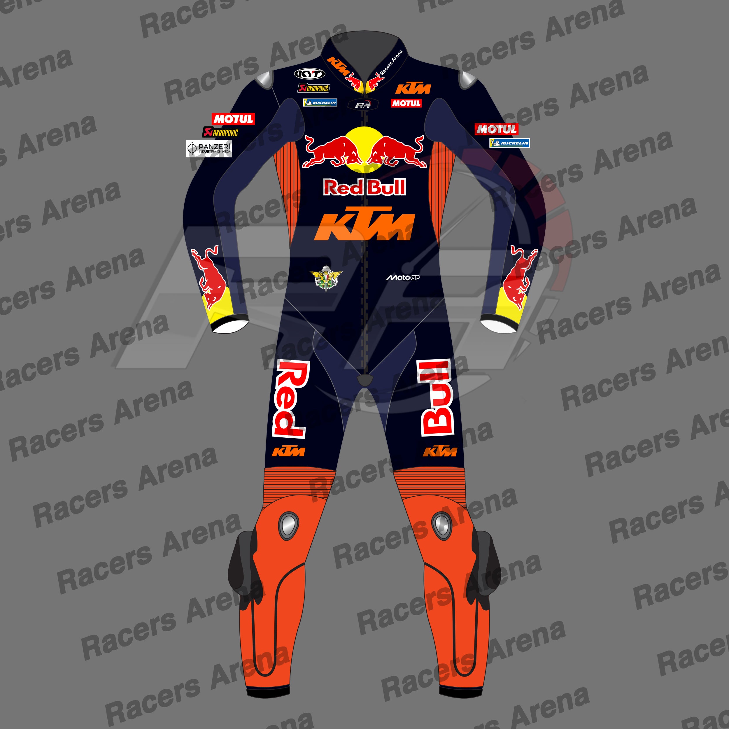 Enea Bastianini Red Bull KTM MotoGP 2026 Motorcycle Race Leather Suit Front
