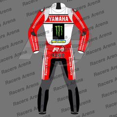 Fabio Quartararo Yamaha British GP 2024 Motorcycle Leather Race Suit Back
