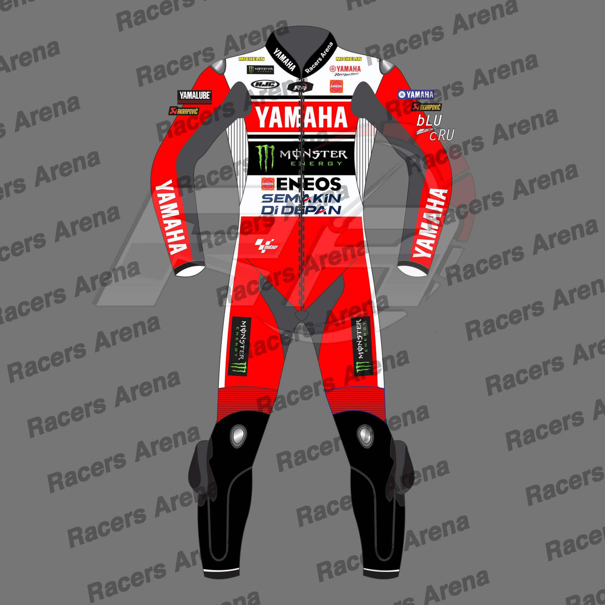 Fabio Quartararo Yamaha British GP 2024 Motorcycle Leather Race Suit Front