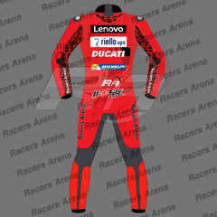 Francesco Bagnaia Ducati MotoGP 2022 Motorcycle Leather Race Suit Back