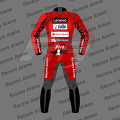 francesco bagnaia motogp ducati 2024 motorcycle leather race suit back