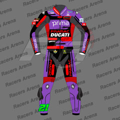 Franco Morbidelli 2024 Ducati Pramac Motorcycle Leather Racing Suit Front