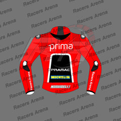 Franco Morbidelli Ducati British GP 2024 Motorcycle Leather Jacket Back