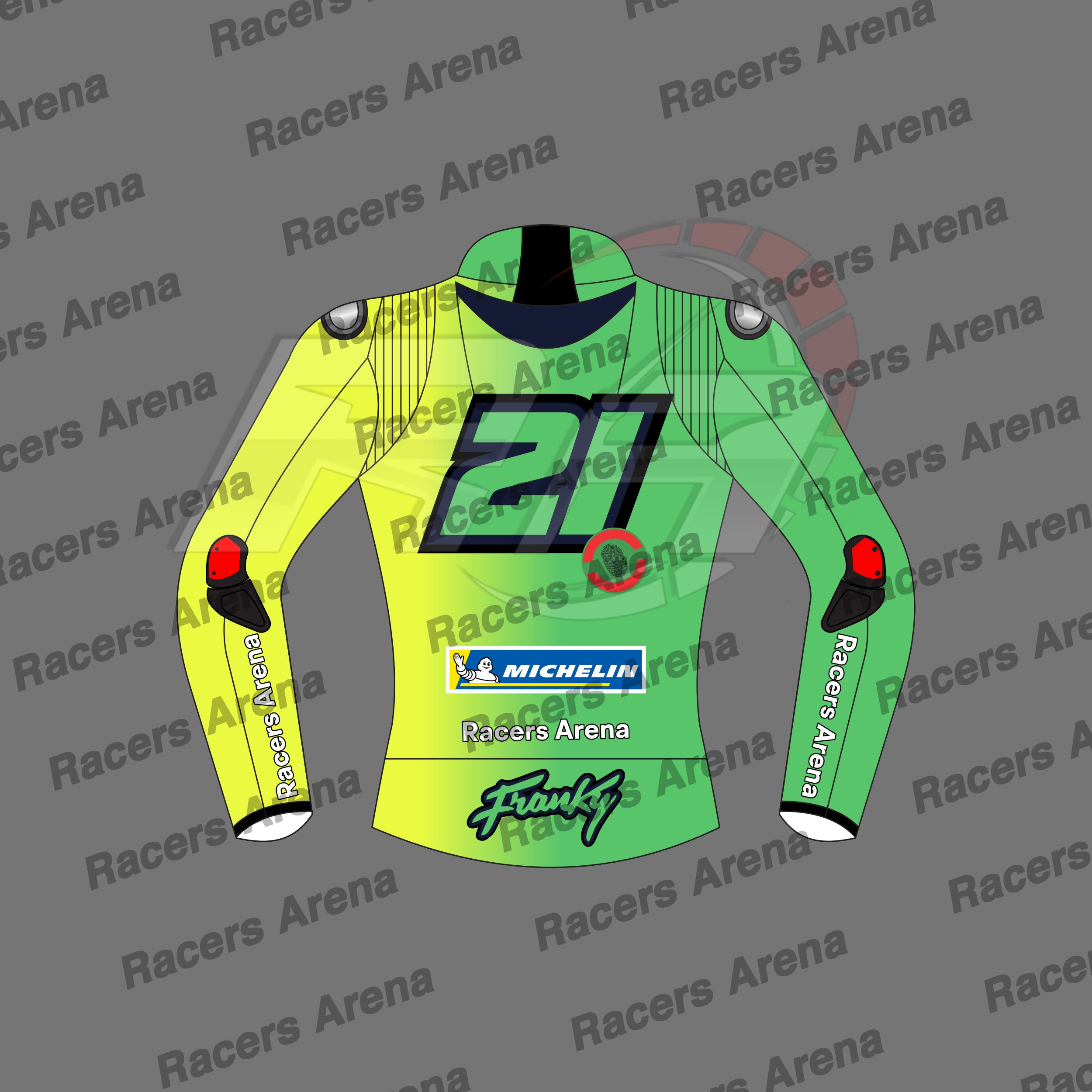 Franky Winter Test 2024 Motorbike Race Jacket Back