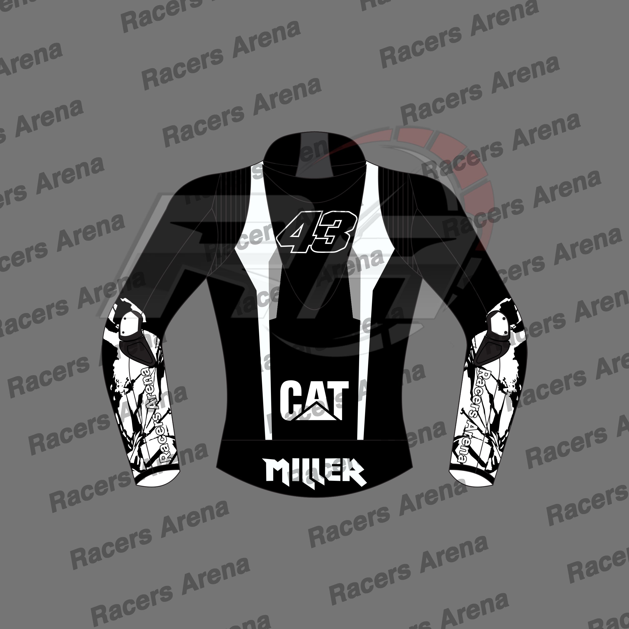 Jack Miller 2024 Winter Test Motorcycle Leather Race Jacket Back