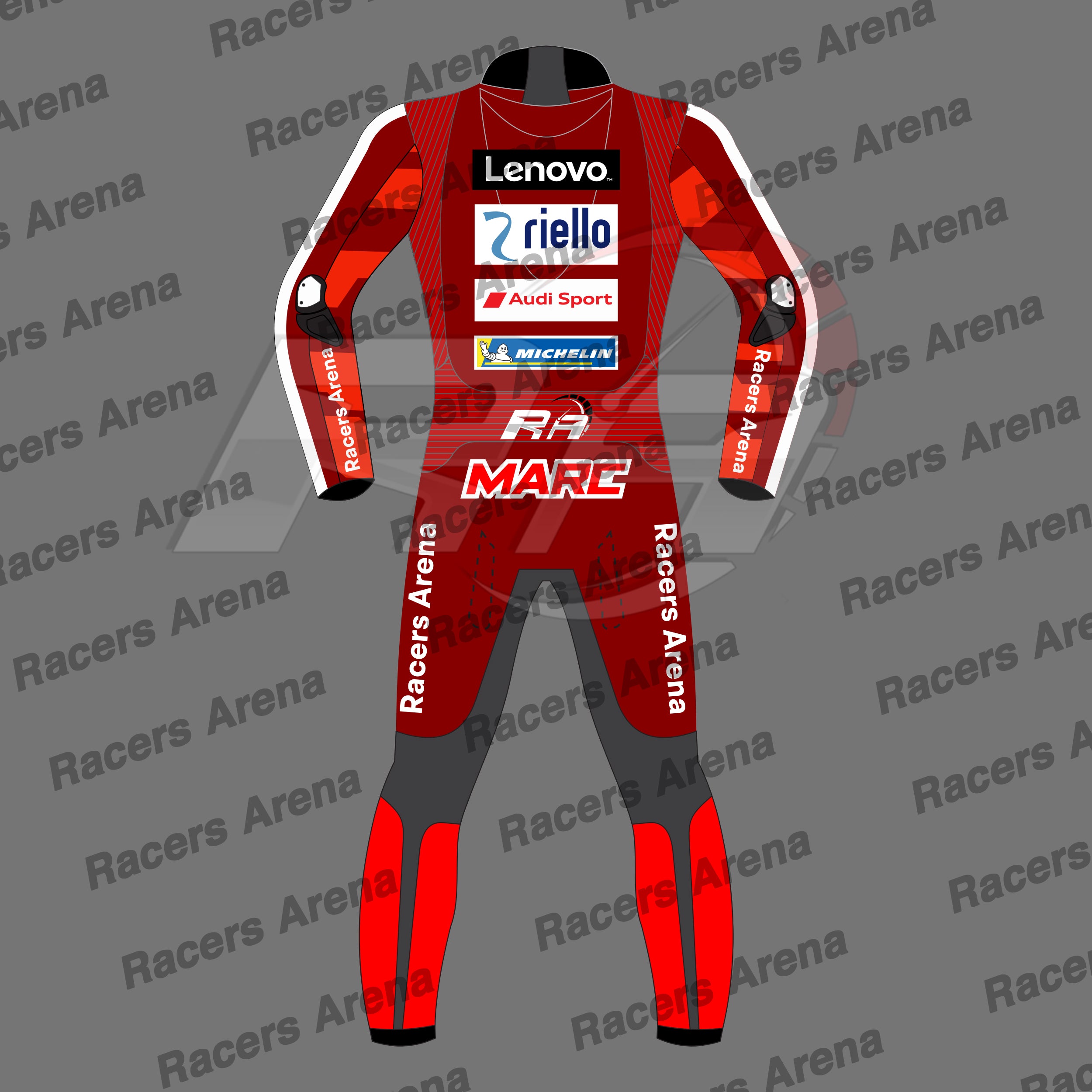 Marc Marquez Ducati MotoGP 2026 Motorcycle Leather Race Suit Back