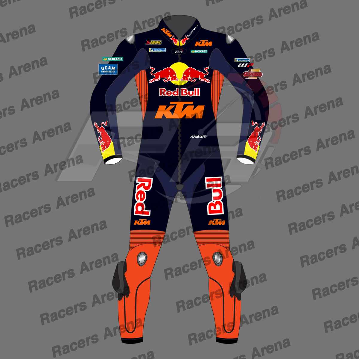Pedro Acosta Red Bull KTM MotoGP 2026 Motorcycle Leather Race Suit Front