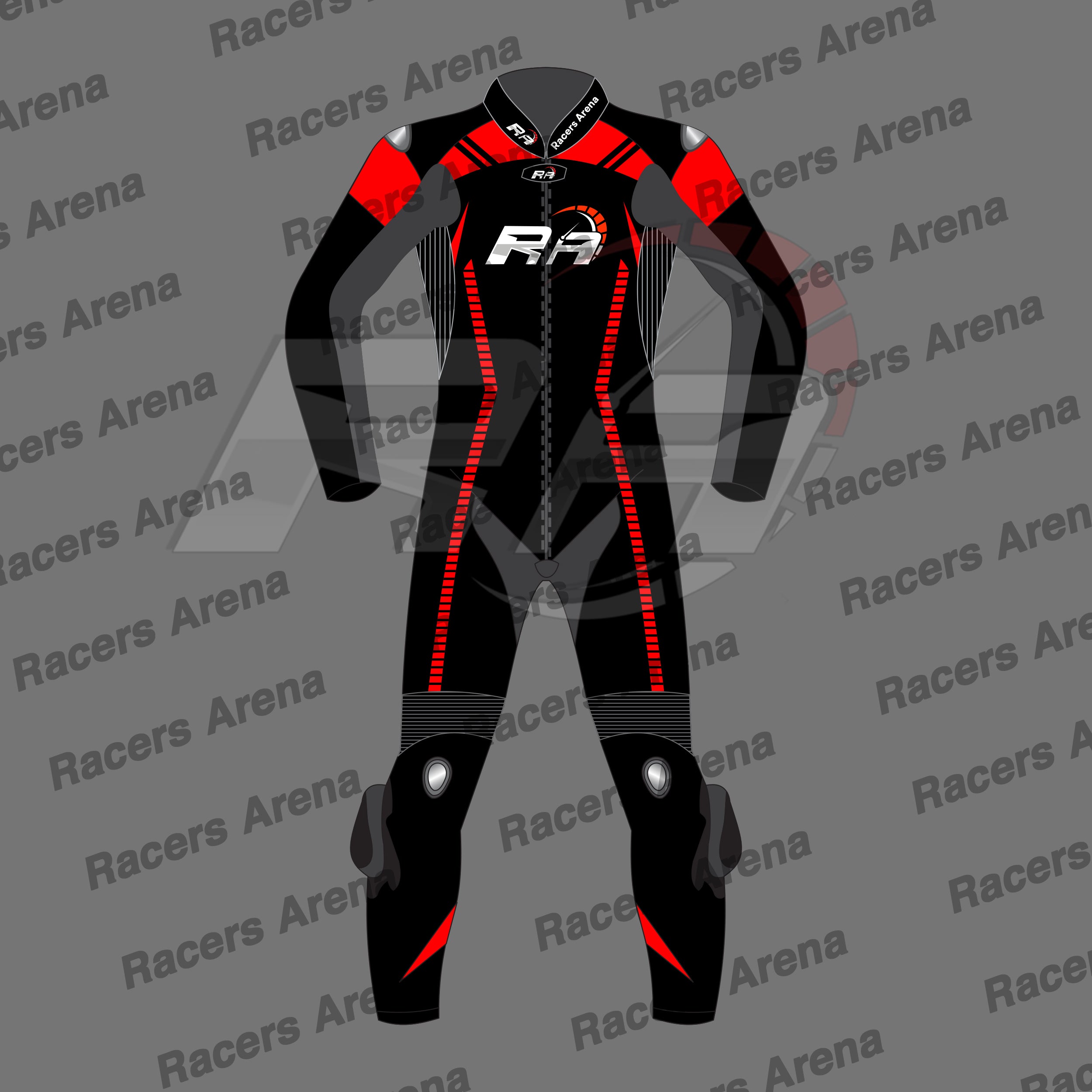 Racers Arena VELOX-R Modular Motorcycle Leather Race Suit Front