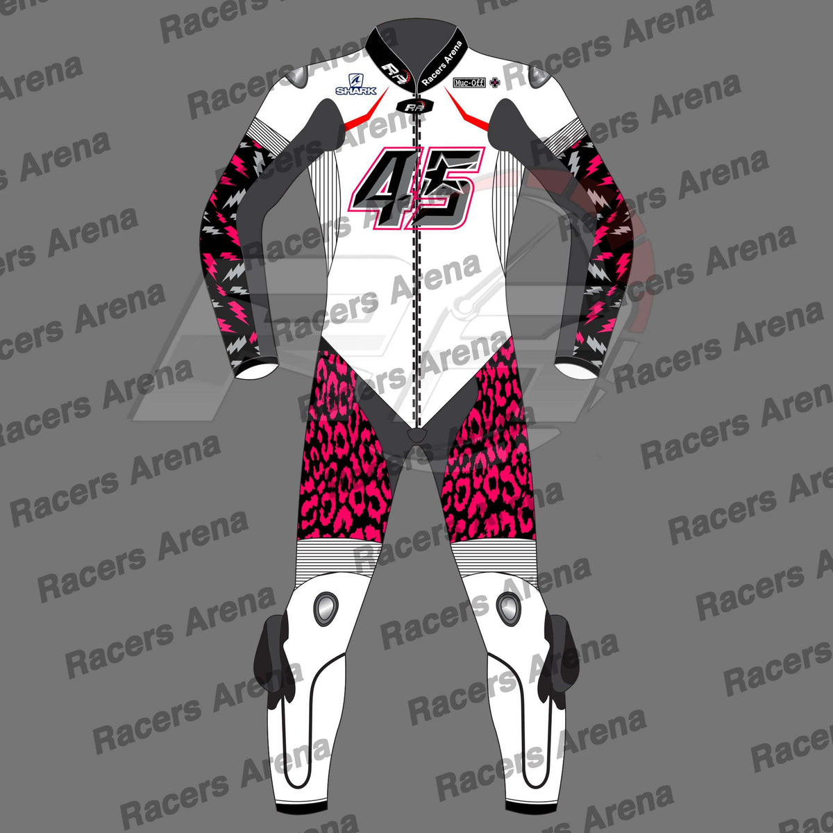 Scott Reddings 45 Winter Test 2022 Motorcycle Leather Riding Suit Front