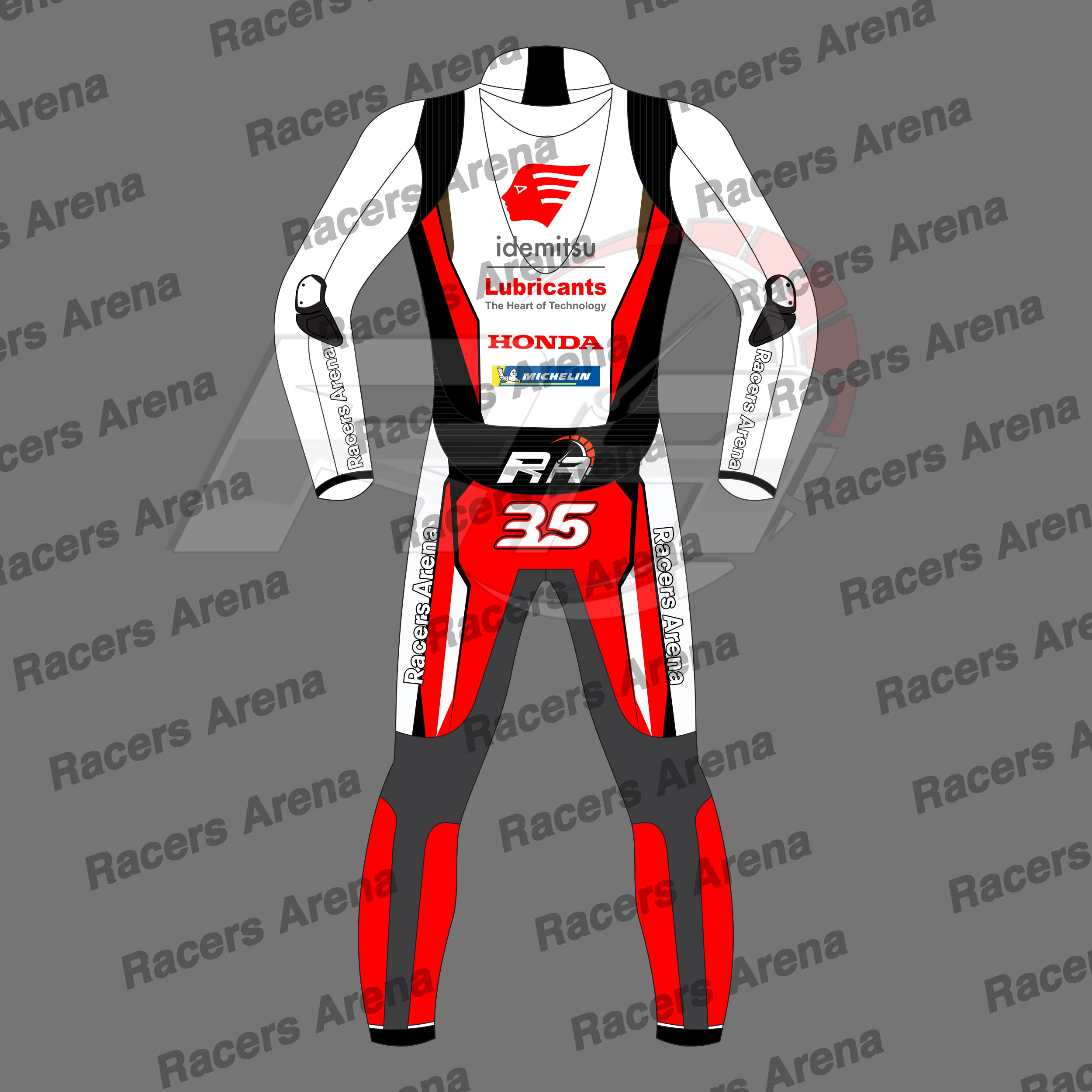 Somkiant Chantra LCR Honda 2025 Motorcycle Leather Race Suit Back