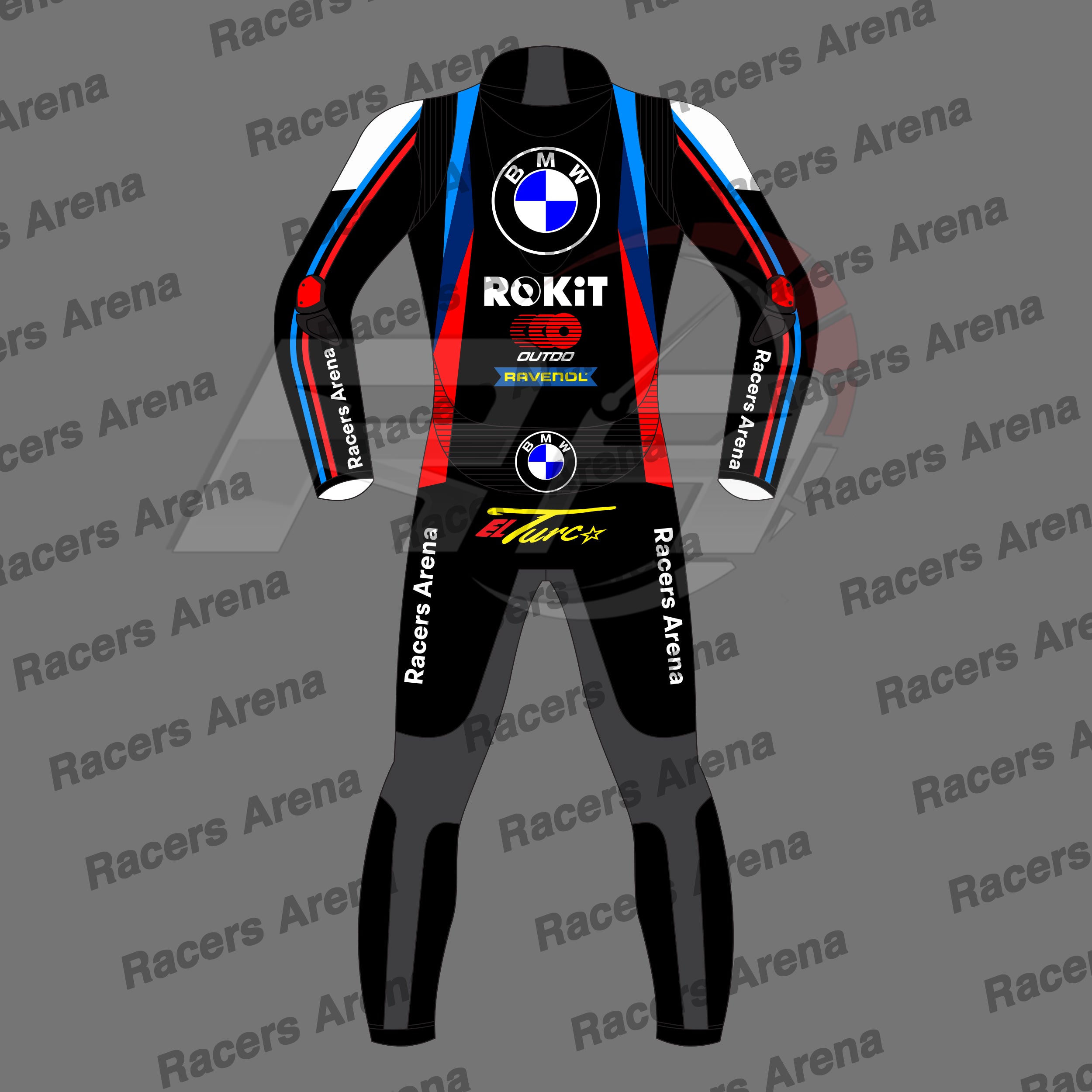 Toprak Razgatlioglu BMW Rokit 2025 Motorcycle Leather Race Suit Back