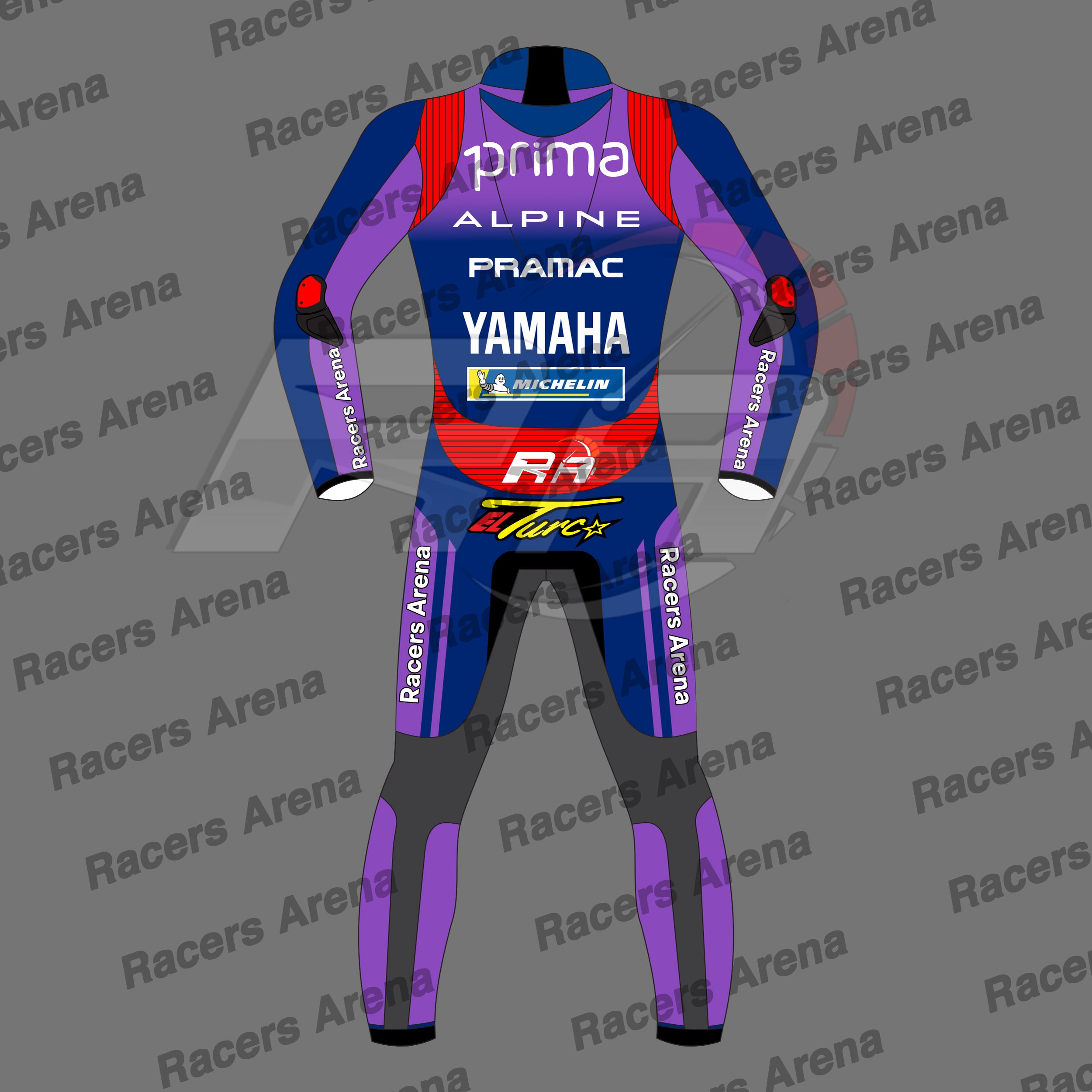 Toprak Razgatlioglu Yamaha Pramac MotoGP 2026 Motorbike Leather Race Suit Back